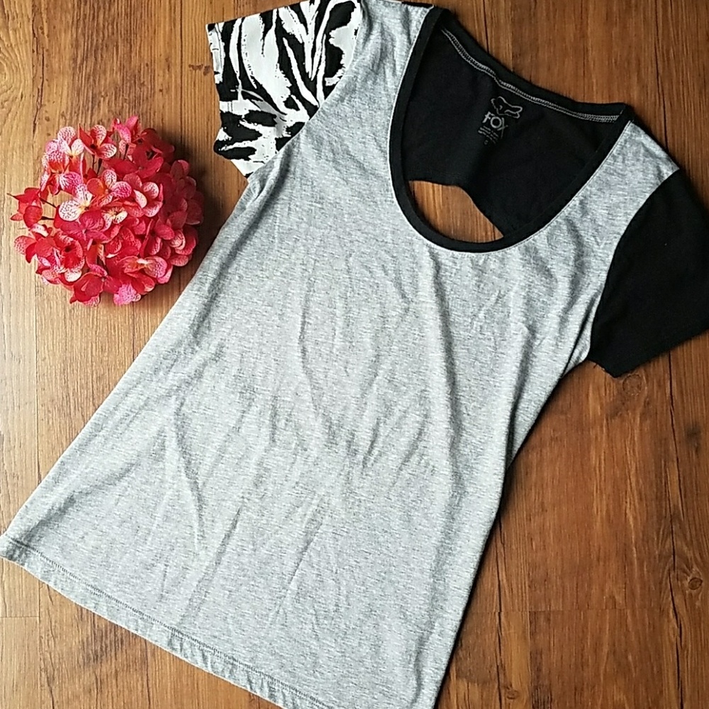 Fox Open Back Animal Print T-Shirt